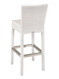 Florida Seating Hand Woven PE Synthetic Wicker Over Aluminum Frame Barstool - WIC-07B