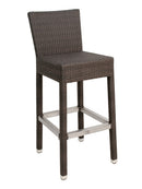 Florida Seating Hand Woven PE Synthetic Wicker Over Aluminum Frame Barstool - WIC-07B