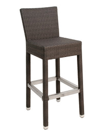 Florida Seating Hand Woven PE Synthetic Wicker Over Aluminum Frame Barstool - WIC-07B