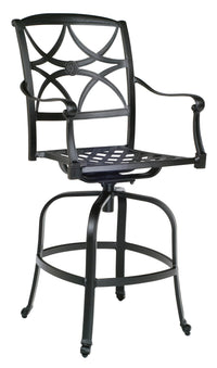 Woodard Wiltshire Swivel Bar Stool with Optional Cushion