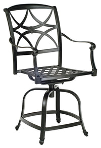 Woodard Wiltshire Swivel Counter Stool with Optional Cushion