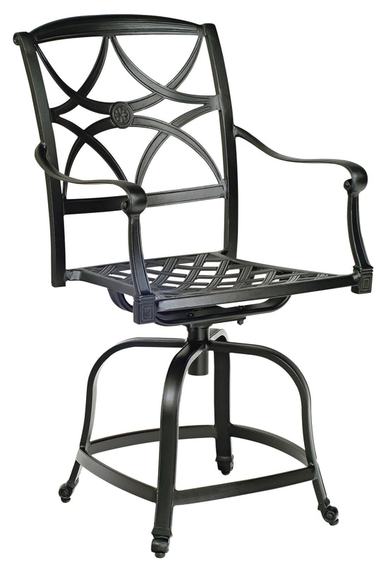 Woodard Wiltshire Swivel Counter Stool with Optional Cushion