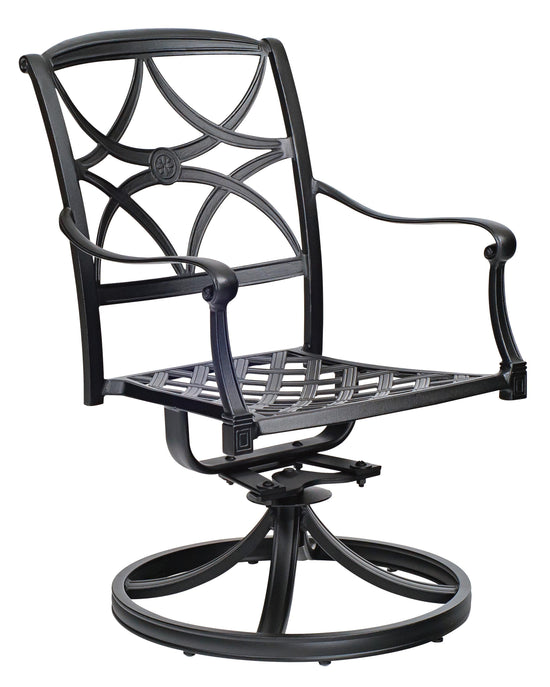 Woodard Wiltshire Swivel Rocking Dining Arm Chair With Optional Cushion