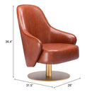 Zuo Modern Withby Accent Chair Gray/Brown