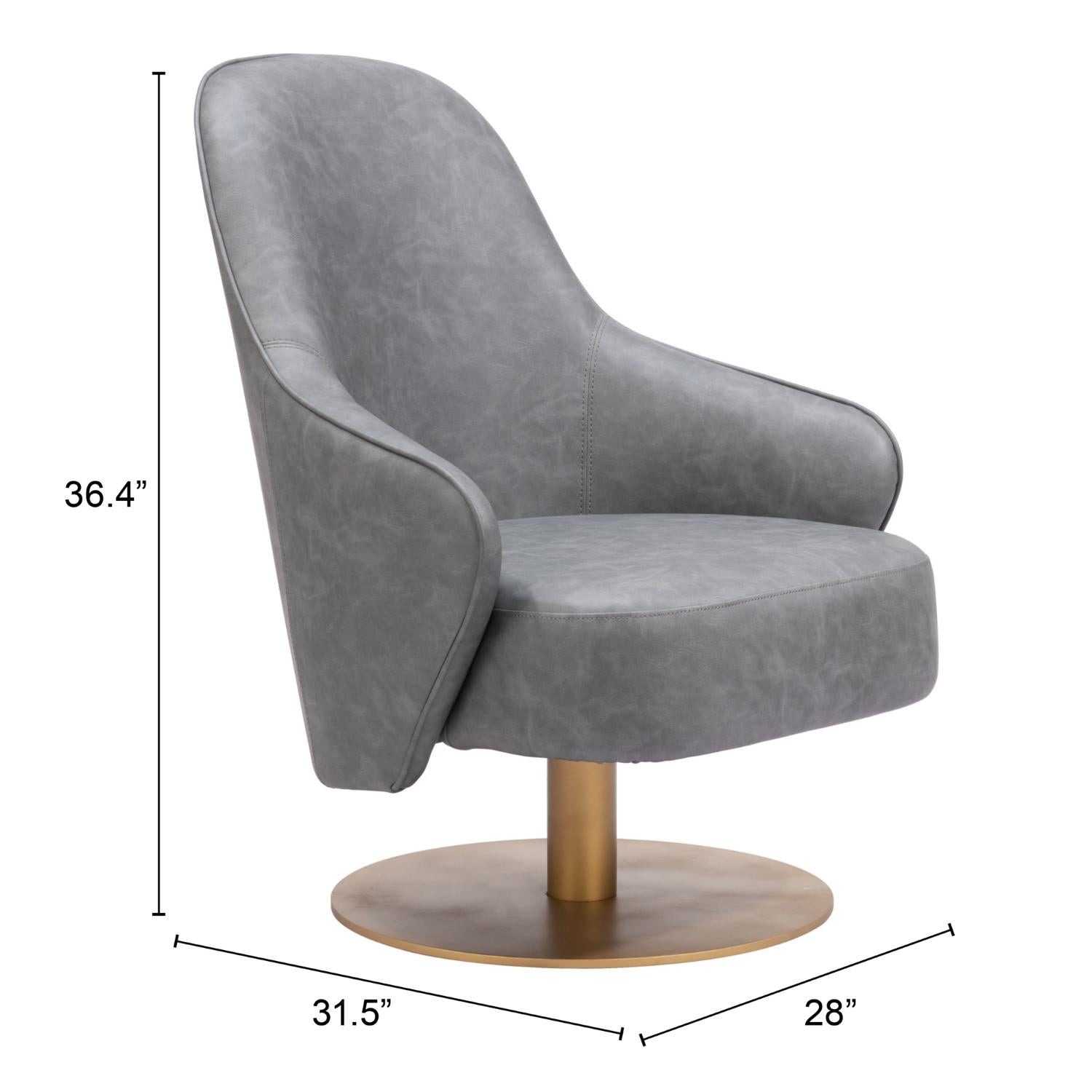 Zuo Modern Withby Accent Chair Gray/Brown