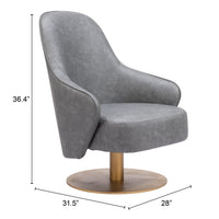 Zuo Modern Withby Accent Chair Gray/Brown
