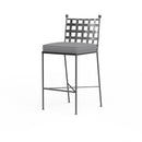 Sunset West Provence Wrought Iron Barstool with Cushion
