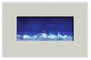 Amantii Electric Fireplace Fire and Ice Series 26" with 36" x 23" White Glass Surround