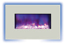 Amantii Electric Fireplace Fire and Ice Series 26" with 36" x 23" White Glass Surround