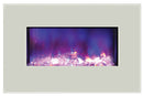 Amantii Electric Fireplace Fire and Ice Series 26" with 36" x 23" White Glass Surround