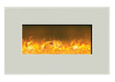 Amantii Electric Fireplace Fire and Ice Series 26" with 36" x 23" White Glass Surround