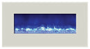 Amantii Electric Fireplace Fire and Ice Series 34" with 44" x 23" White Glass Surround
