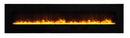 Amantii 88" Flush Mount Fireplace with Black Glass Surround And Log Set
