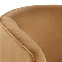 Sunpan Hazel Swivel Lounge Chair in Gold - Belfast Heather Grey / Black Sky / Blush Sky / Burgundy Sky / Deep Green Sky / Navy Blue Sky / Dark-Bronze Gold Sky