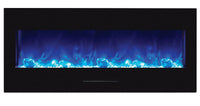 Amantii 50" fireplace with Black Glass surround