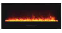 Amantii 50" fireplace with Black Glass surround