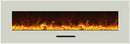 Amantii 60" Flush Mount Fireplace with Black Glass Surround And Log Set