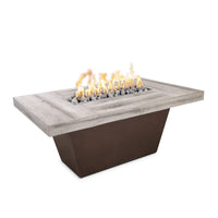 The Outdoor Plus Tacoma Wood Grain and Steel Fire Pit 48" x 30"