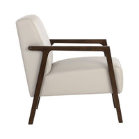 Sunpan Neymar Lounge Chair - Linea Light Grey Leather