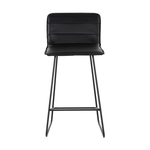 Sunpan Jovanah Counter Stool in Aosta Autumn / Aosta Jade / Bravo Black - Set of Two