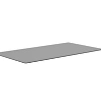 Sunpan Glass Dining Table Top Rectangular Smoke Grey in 86.5" / 96"