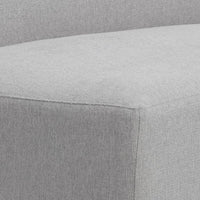 Sunpan Jaclyn Modular Armless Chair in Danny Dusty Blue / Egypt Light Grey-Danny Medium Grey