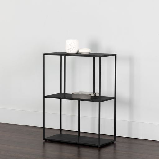 Sunpan Eiffel Low Bookcase - Black in Small / Medium / Large