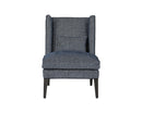 Sunpan Kenzo Lounge Chair Chevron Grey-Antonio Charcoal / Fuego Navy-Abbington Navy