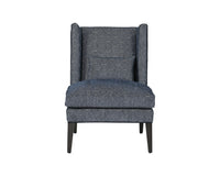 Sunpan Kenzo Lounge Chair Chevron Grey-Antonio Charcoal / Fuego Navy-Abbington Navy
