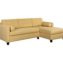 Sunpan Lautner Sofa Bed Chaise - Raf - Limelight Honey / Liv Dove