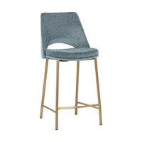Sunpan Radella Counter Stool Bergen French Blue / Bergen Taupe