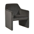Sunpan Doreen Lounge Chair in Lux Brass - Diamond Mummy / Rubino White / Lux Moon Dust - Diamond Ocher