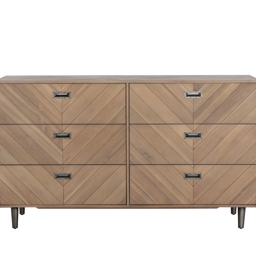Sunpan Greyson Dresser in Smoke / Light Acacia