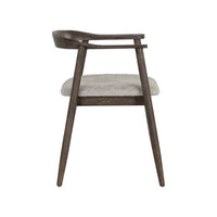 Sunpan Jeremy Dining Armchair in Dark Brown-Belfast Heather Grey / Weathered Oak-Dove Cream / Black