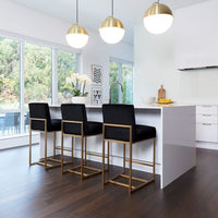 Sunpan Joyce Counter Stool Casablanca Stratus / Cube Black