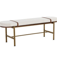 Sunpan Elaine Bench - Polo Cub Muslin
