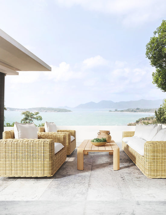 Sunset West Playa Oversized Club Chair in Soothe Pearl with Flange Welt