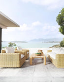 Sunset West Playa Sofa in Soothe Pearl with Flange Welt