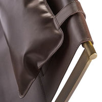 Sunpan Willis Lounge Chair - Brown Leather