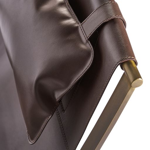 Sunpan Willis Lounge Chair - Brown Leather
