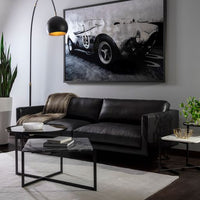 Sunpan Rivas Coffee Table Grey / White Marble