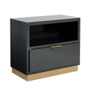 Sunpan Jenkins Nightstand High Gloss Cream / Grey