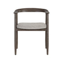 Sunpan Jeremy Dining Armchair in Dark Brown-Belfast Heather Grey / Weathered Oak-Dove Cream / Black