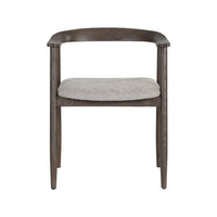 Sunpan Jeremy Dining Armchair in Dark Brown-Belfast Heather Grey / Weathered Oak-Dove Cream / Black