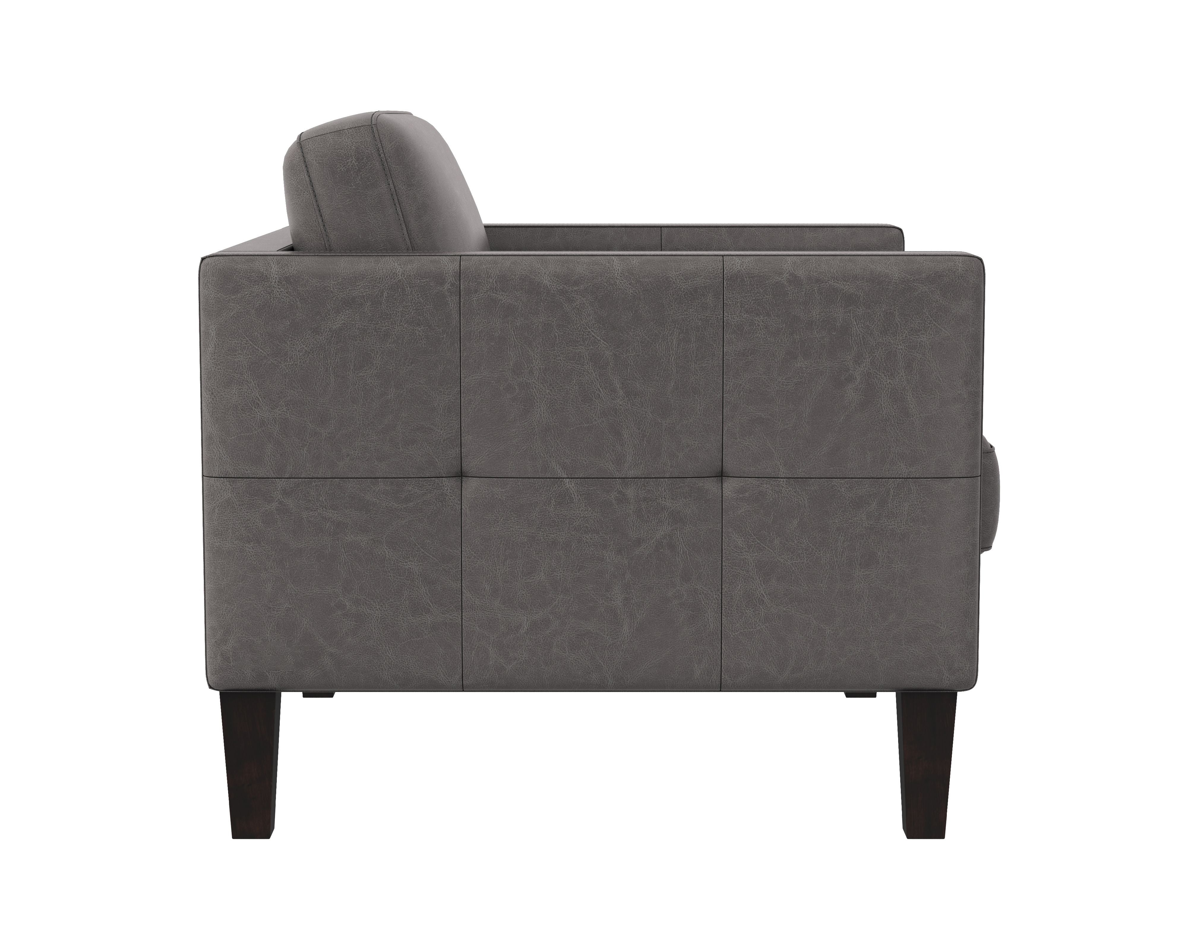 Sunpan Karmelo Armchair Cognac/Vintage Charcoal Leather