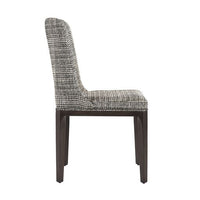 Sunpan Elisa Dining Chair in Grey Oak - Dazzle Cream / Naya Check Black / Light Oak - Mainz Cream