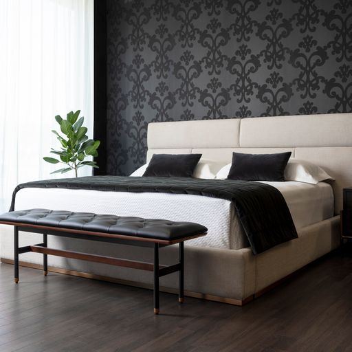 Sunpan  Staten Bench Black / Vienna Cream