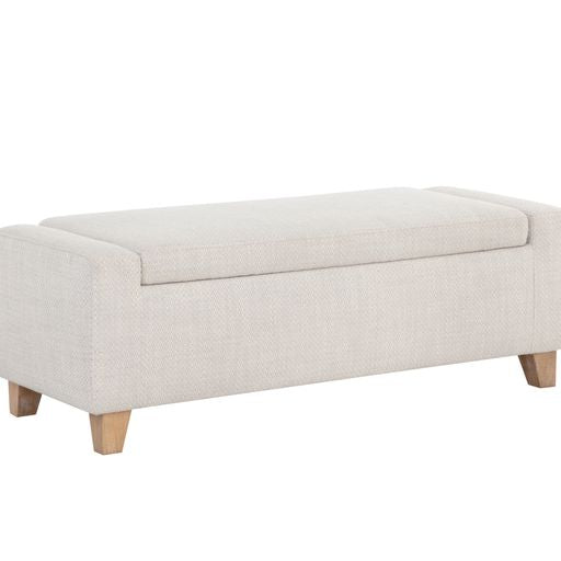 Sunpan Hartley Storage Bench in Distressed Nash Zebra / Natural - Moto Succo