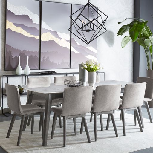 Sunpan Keldon Dining Chair - Belfast Heather Grey - Set of Two