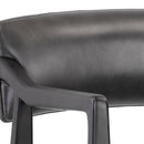 Sunpan Keagan Counter Stool in Brentwood Charcoal / Saloon Light Grey
